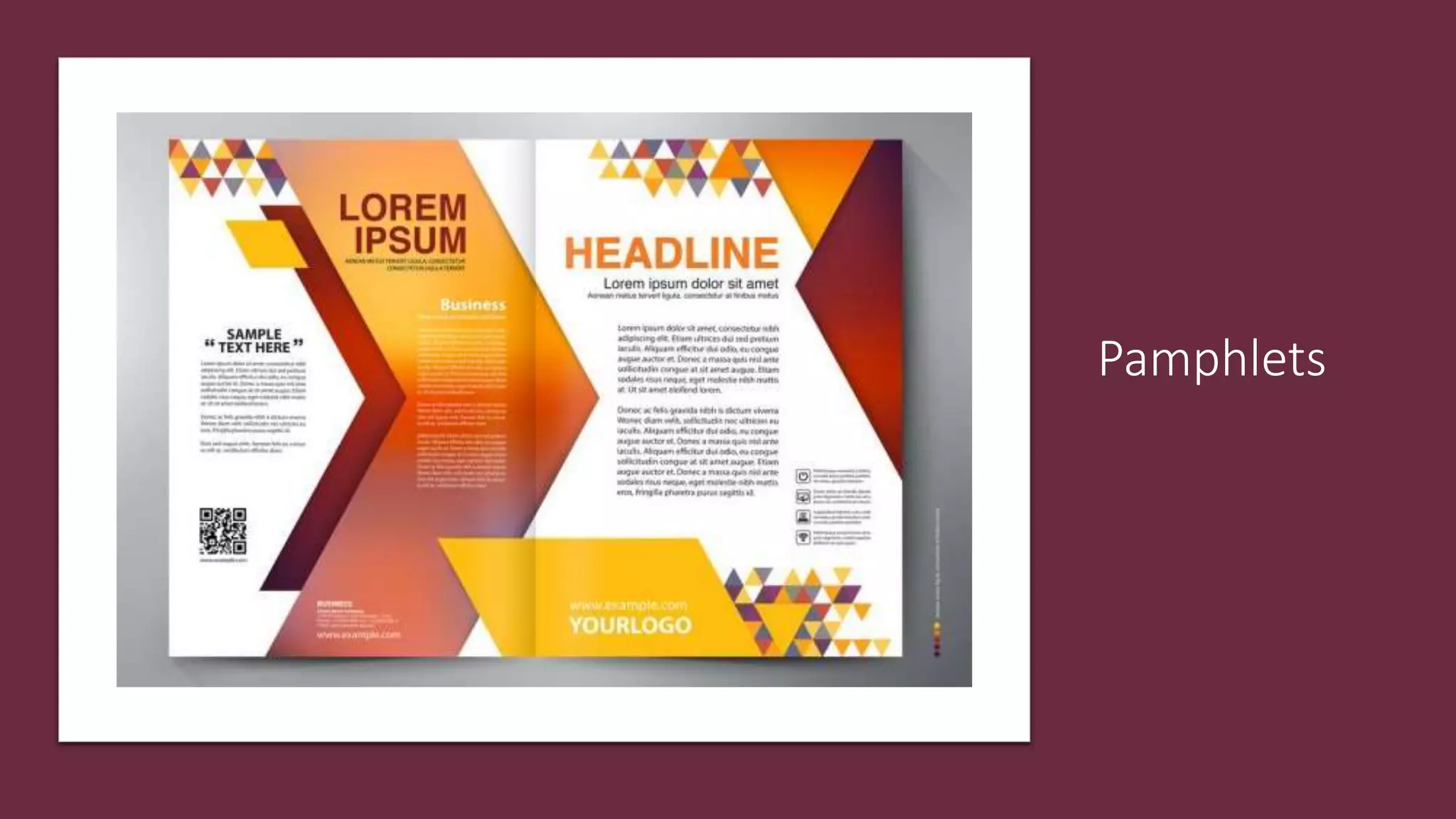 leaflet, pamphlet and booklet