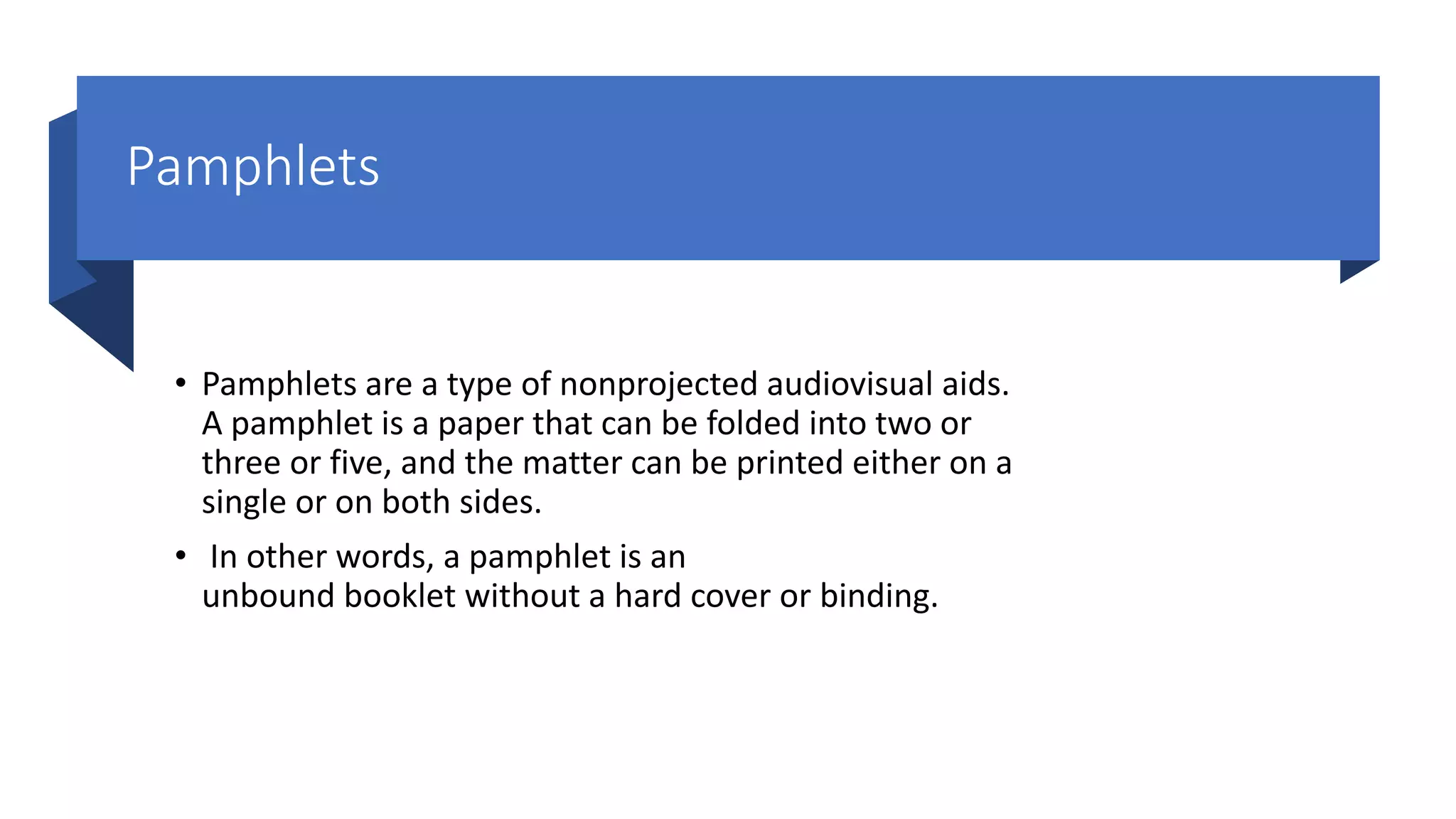 leaflet, pamphlet and booklet
