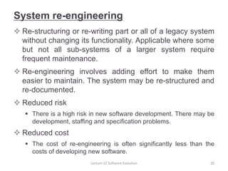 Lecture 12 Software Engineering Evolution | PDF