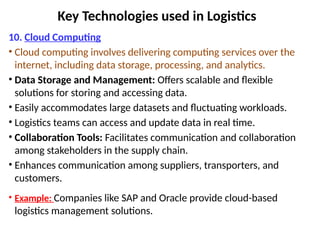 Logistics Computing Lecture 12 Technology in Logistics 23.1.25.pptx