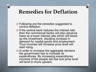 Control Deflation Lecture 12 trade cycle, inflection, deflation | PPTX