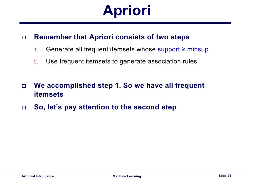 a priori machine learning
