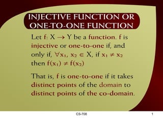 Injective Function or One-To-One Function – (16 - 2) 