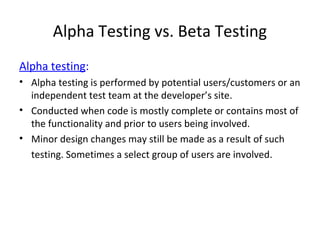 Software Engineering (Software Quality Assurance & Testing ...
