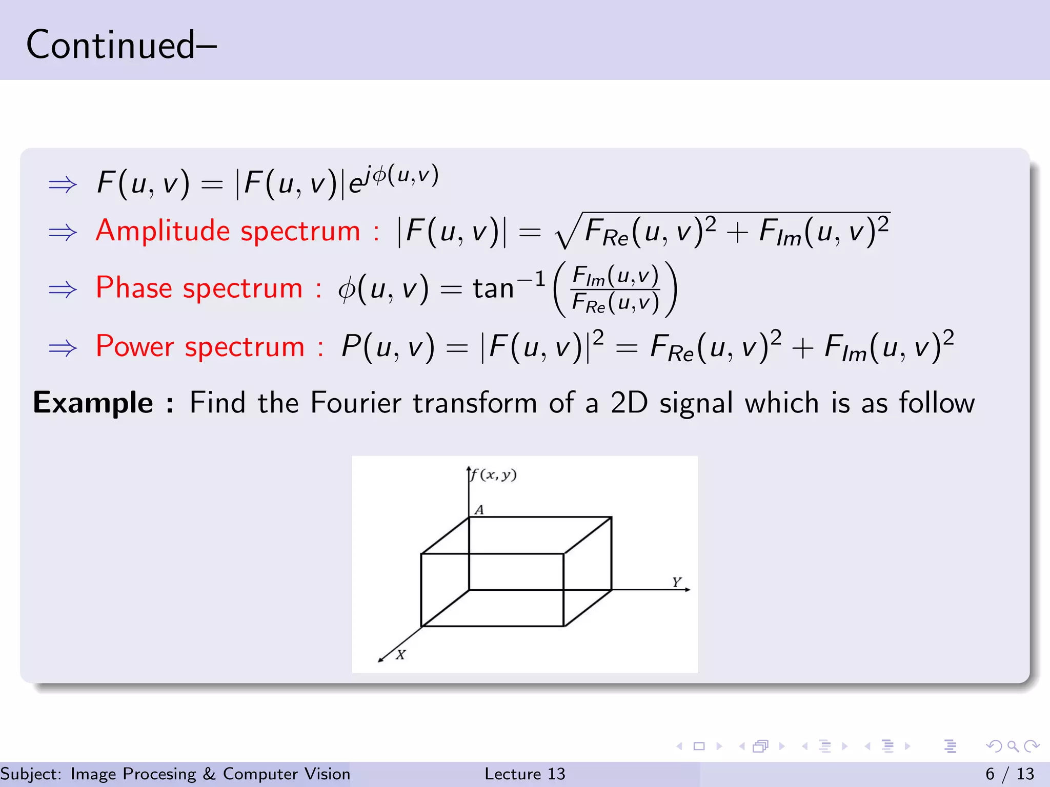 Lecture 13 (Usage of Fourier transform in image processing) | PDF ...