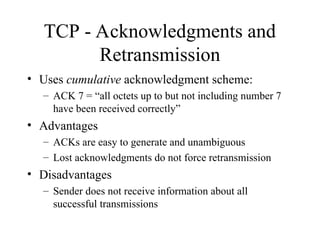 Tcp Octets the TCP transmission control protocol | PPT