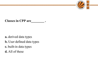 Object Oriented Programming in C++ lecture 6 | PPT