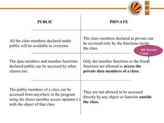 Object Oriented Programming in C++ lecture 6 | PPT