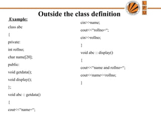 Object Oriented Programming in C++ lecture 6 | PPT