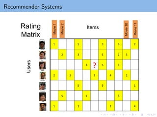 Recommender Systems
 