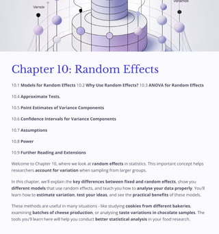 Comprehensive Guide to Random Effects Models in Food Research and ...