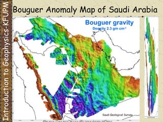 Bouguer gravity Density 2.3 gm cm -3 Bouguer Anomaly Map of Saudi Arabia Saudi Geological Survey Introduction to Geophysics-KFUPM 