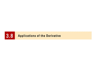 Applications 3.8 of the Derivative 
 