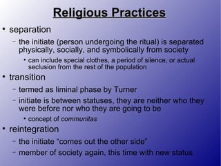 Turner Ritual Lecture 13 - Religion | PPT