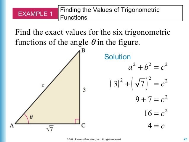 Median don steward mathematics teaching: exact trigonometric values Lecture 13 sections 5.1-5.2 angles & right triangles