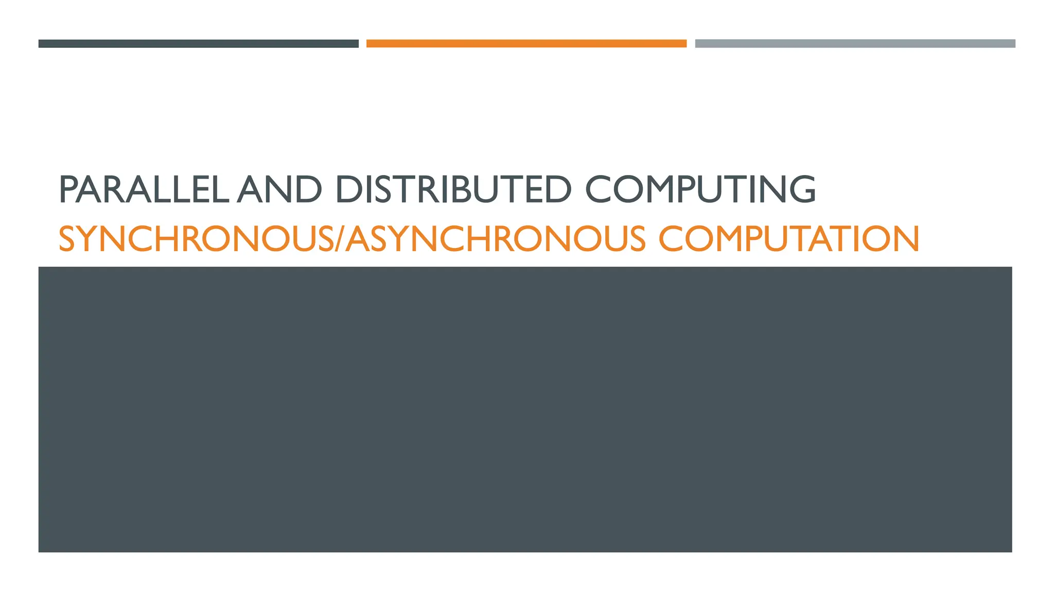 Parallel and Distributed Computing Chapter 13 | PPT