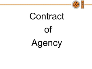 Contract  of  Agency 