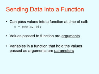 Sending Data into a Function in programming languages | PDF