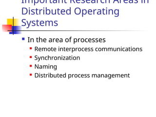 Distributed Operating system introduction | PPT
