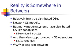 Distributed Operating system introduction | PPT