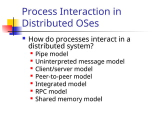 Distributed Operating system introduction | PPT