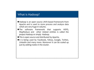 Comprehensive Introduction to Hadoop and MapReduce in Cloud Computing | PDF