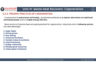 Lecture 13_PPE_Unit 4: Waste Heat Recovery, Cogeneration ...