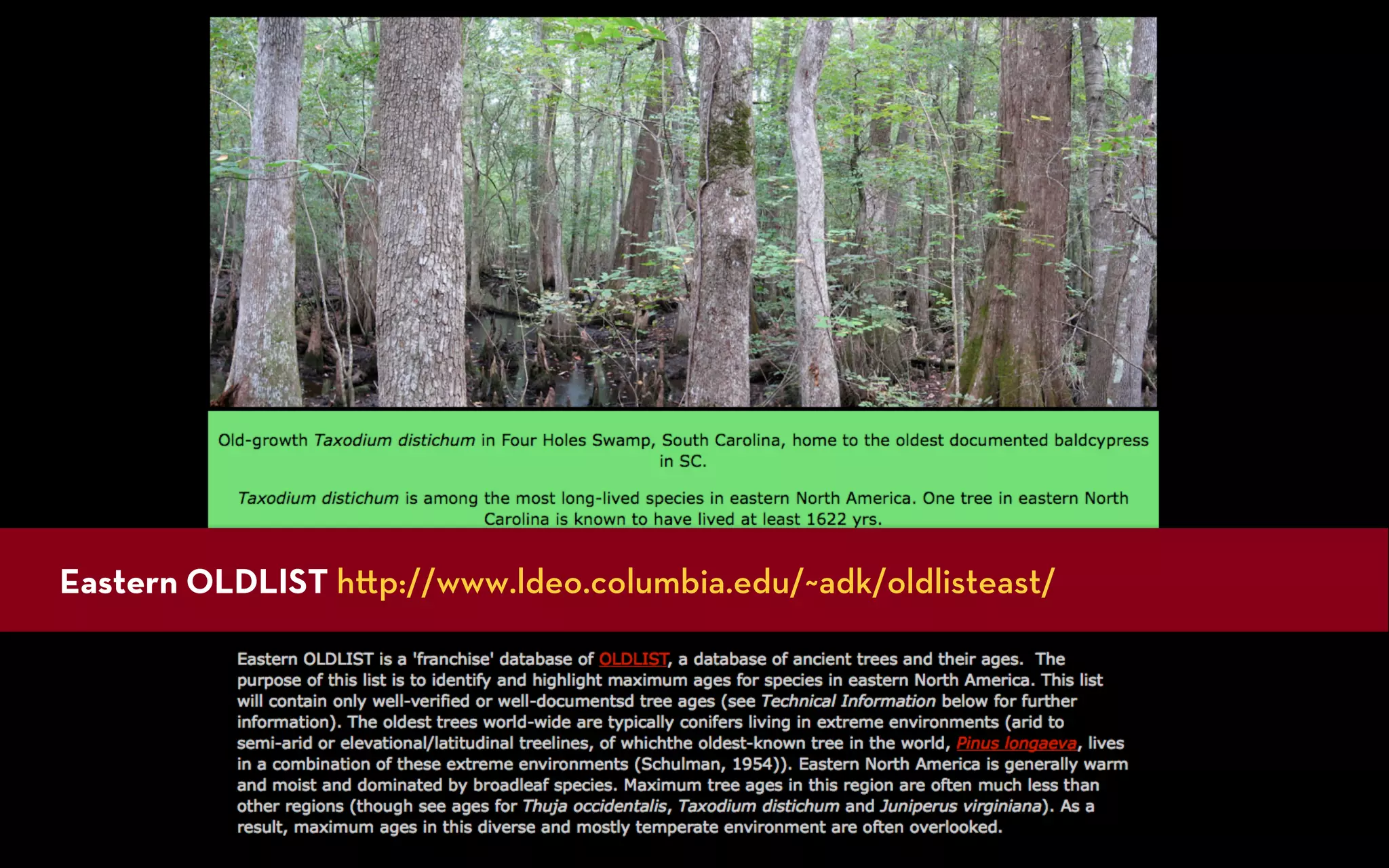 Eastern OLDLIST h p://www.ldeo.columbia.edu/~adk/oldlisteast/
 