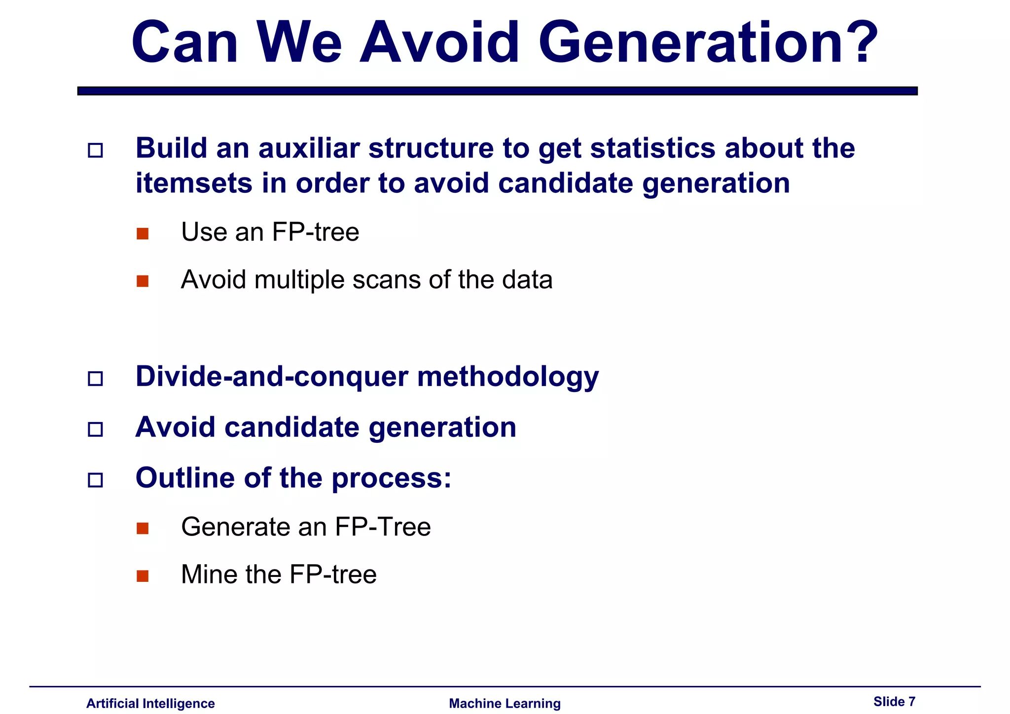 Lecture14 - Advanced topics in association rules