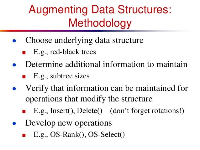 Augmenting Data Structures
