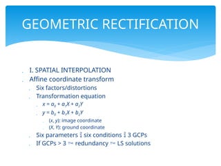 Digital Image processing in remote sensing | PPTX
