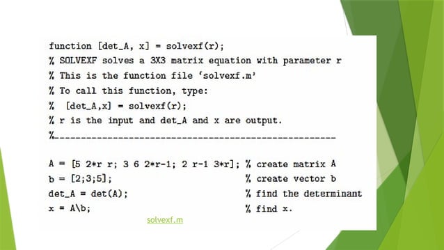 Creating Functions file in Matrices Laboratory using MATLAB | PPTX ...