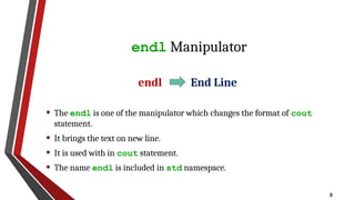 String Manipulation, Escape Sequences and comments in c++ | PPTX