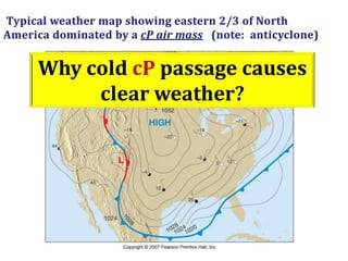 Why cold cP passage causes
clear weather?

 
