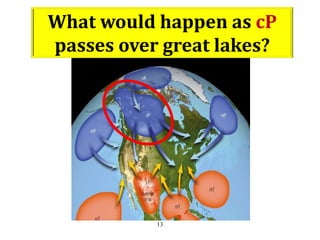 What would happen as cP
passes over great lakes?

13

 