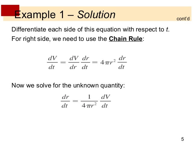 Lecture 14 related rates - section 4.1