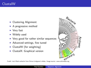 BIOL335: Sequence alignment | PPT