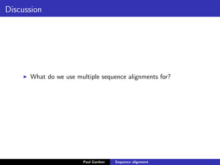 BIOL335: Sequence alignment | PDF