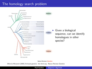 BIOL335: Sequence alignment | PDF