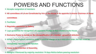 Lecture 14 vidhan sabha speaker and vidhan parishad speaker | PDF