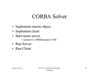 Distributed Objects: CORBA/Java RMI | PPT
