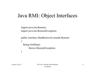 Distributed Objects: CORBA/Java RMI | PPT
