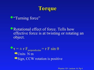 lecture14_handout.ppt physicsphysicsphysicsphysics | PPT