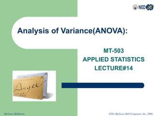 lecture#14 one way ANOVA for statistics.ppt