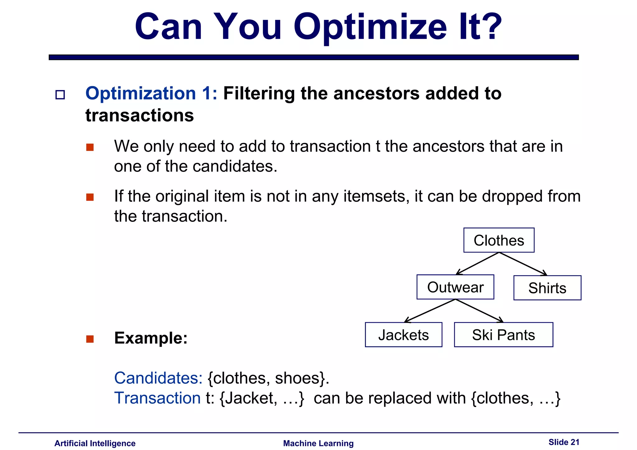 Lecture15 - Advances topics on association rules PART II