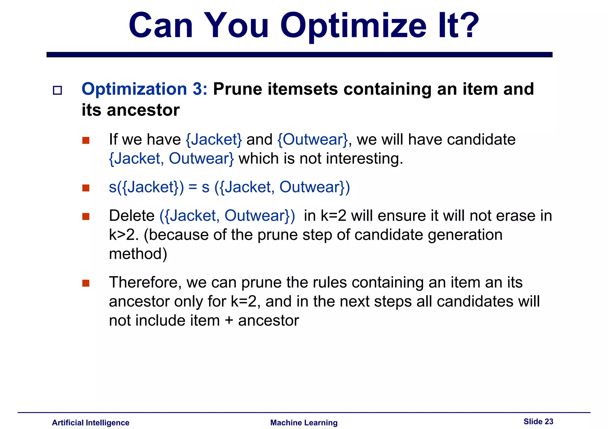 Lecture15 - Advances topics on association rules PART II