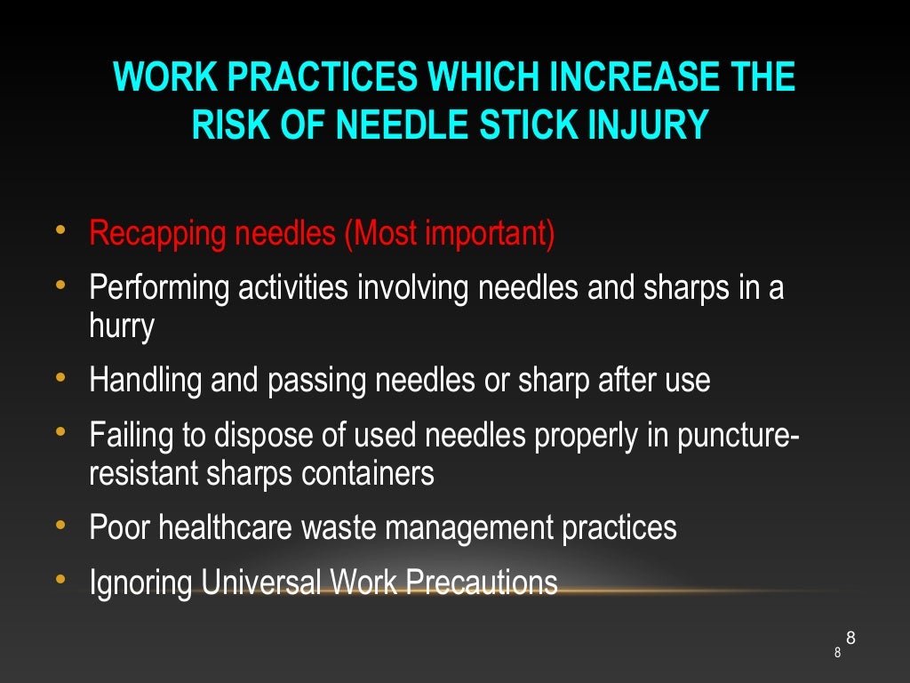 needle stick and sharp injuries..protocols
