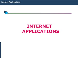 Internet Applications 
INTERNET 
APPLICATIONS 
 