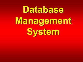 Database
Management
System
 