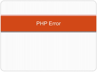 PHP Error
 